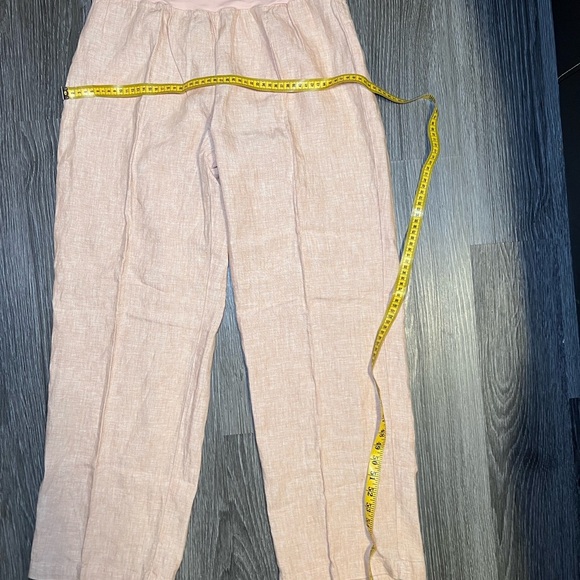 Orange Linen Wide-Leg Pants - Picture 8 of 13